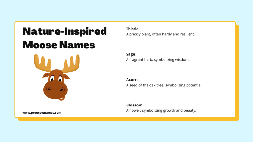 Nature-Inspired Moose Names
